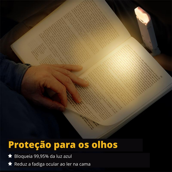 LumiClip Book ✅ Luminária Para Leitura Com Led Recarregável com Temperatura e Brilho Ajustáveis!