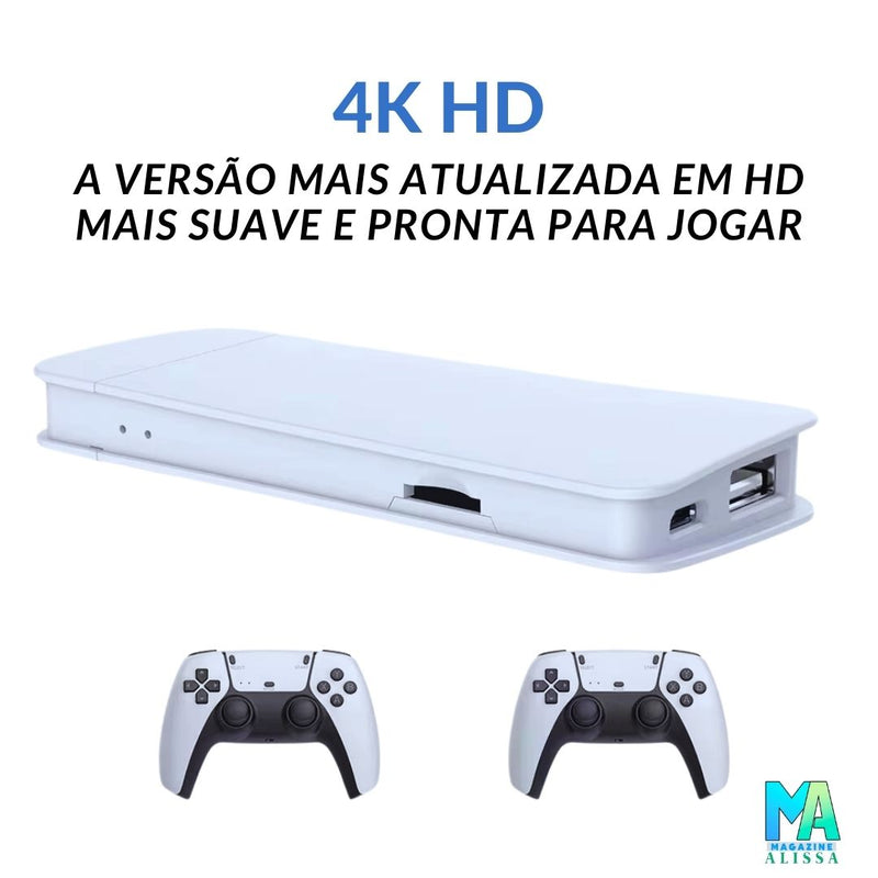 Nostalgic RetroPlay ✅ Mini console Stick com controles PS5 sem fio + de 20.000 Jogos Retrô