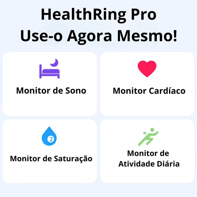 HealthRing Pro ✅ Anel Inteligente de Monitoramento de Saúde e Exercícios - Com aplicativo e a Prova D'agua