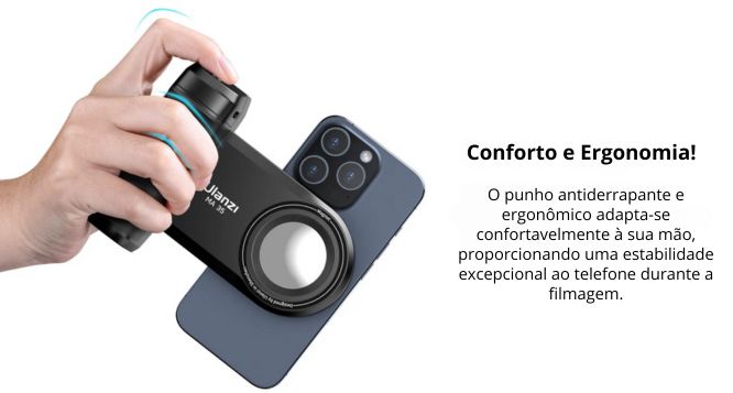 GripPhoto Pro ✅Suporte obturador Bluetooth para Smartphone, Compatível Com Android e  iPhone Com Magsafe