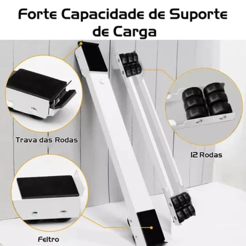 SupportMax ✅ Suporte Base Com Rodinhas Ajustável Máquina Lavar, Fogão, Geladeira E Móveis até 200kg