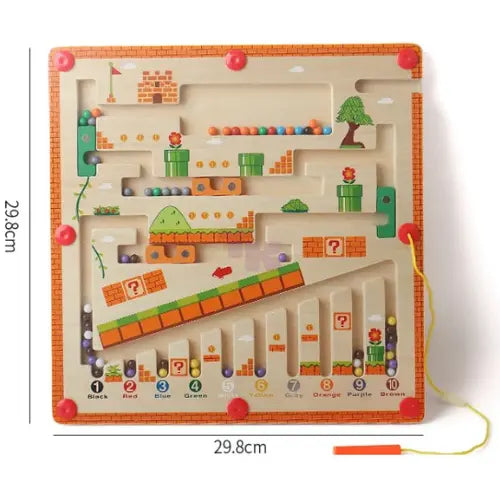 CogHouse ✅ Brinquedo Educativo Labirinto Magnético de Madeira Montessori