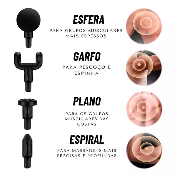 Massageador Elétrico Portátil Profissional 4 em 1